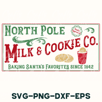 the north pole milk and cookie co logo