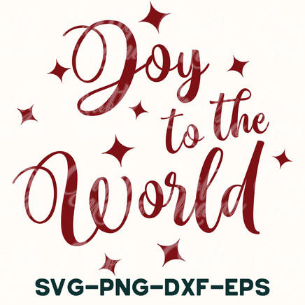 a christmas card with the words joy to the world