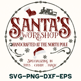 santa's workshop and handcrafted at the north pole