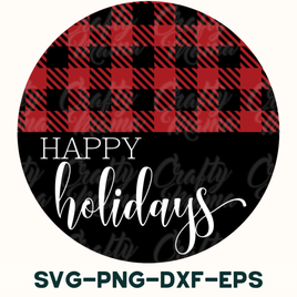 happy holidays svg - png - dxf - eps