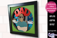 Dad BBQ Grill 3D Shadow Box File