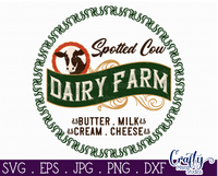 Dairy Farm Round Svg