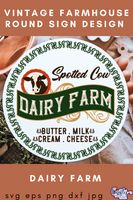 Dairy Farm Round Svg