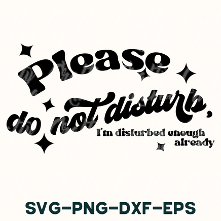 a black and white picture of a phrase that says please do not disturb