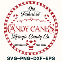 a candy cane logo with the words candy canes, king candy co