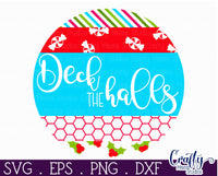 Deck The Halls Mix And Match Round SVG