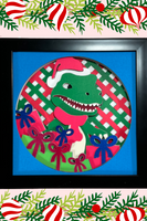 Christmas Dinosaur 3D Shadow Box File