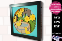 Ducks Swimming 3D Shadow Box File