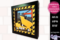 Dump Truck Construction Site 3D Shadow Box File