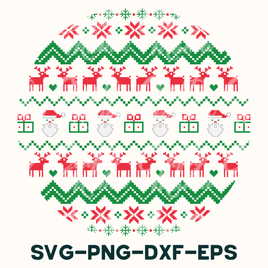 a cross stitch pattern with deers and snowflakes