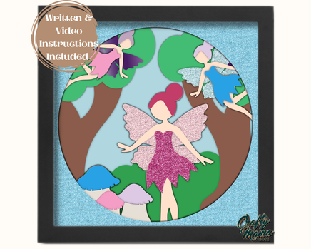 a picture of a fairy with pink and blue wings