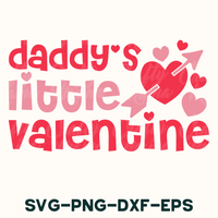 a valentine's day card with the words daddy's little valentine