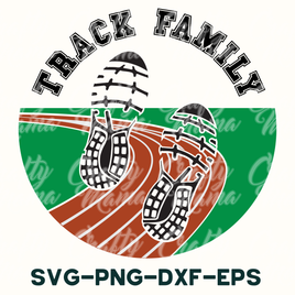 the logo for the track family svg - png - dxf -