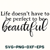 a quote that says life doesn't have to be perfect to be beautiful sv