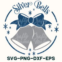 silver bells svg - png - dxf - eps