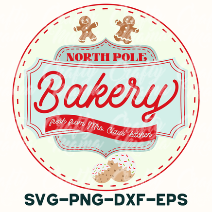 a sign that says north pole bakery on it