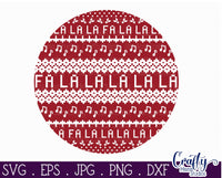 Ugly Christmas Sweater Round | Fa La La La