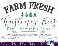 Farm Fresh Christmas Trees Svg