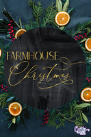 Farmhouse Christmas Round Svg