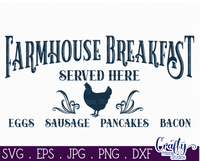 Farmhouse Breakfast Vintage Svg File