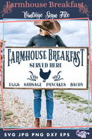 Farmhouse Breakfast Vintage Svg File