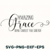 the words amazing grace and how sweet the sound are