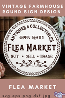 Flea Market Round Svg