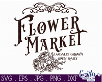 Flower Market Round Svg