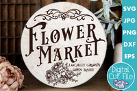 Flower Market Round Svg