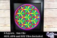 Flower Of Life Geometry Shadow Box File