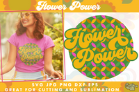 Flower Power Retro Svg