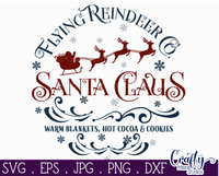 Flying Reindeer Company Round SVG