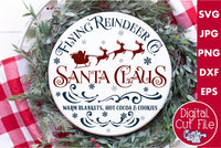 Flying Reindeer Company Round SVG