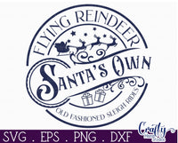 Flying Reindeer Company Round Sign