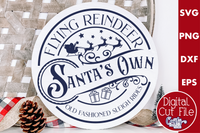 Flying Reindeer Company Round Sign