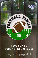 Football Family Round Sign Svg