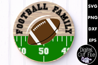 Football Family Round Sign Svg