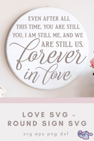 Forever In Love, Love Quote Round Svg