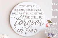 Forever In Love, Love Quote Round Svg