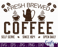 Fresh Brewed Coffee Vintage Svg File