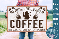 Fresh Brewed Coffee Vintage Svg File