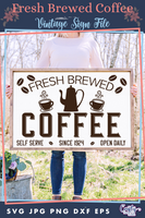 Fresh Brewed Coffee Vintage Svg File