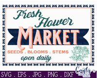 Fresh Flower Market Svg File