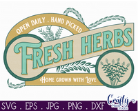 Fresh Herbs Sign Svg File