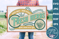 Fresh Herbs Sign Svg File