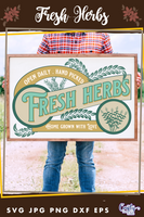 Fresh Herbs Sign Svg File