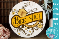 Fresh Honey Bee Round Svg