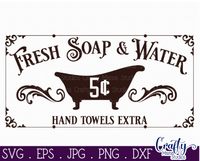 Fresh Soap And Water Vintage Svg File