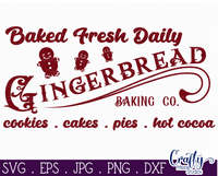 Gingerbread Baking Co Svg