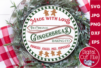 Gingerbread Baking Company Round SVG